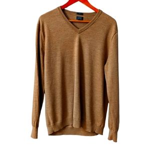 J. Crew V- Neck Sweater Merino Wool Men's XL Slim Fit